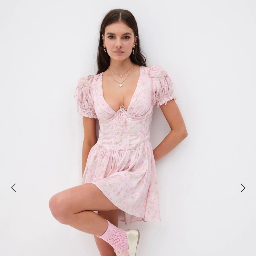 NWT Paulina Puff Sleeve Mini Dress